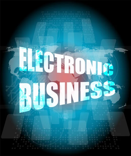 Electronic business word on digital touch screen — Stock Photo, Image