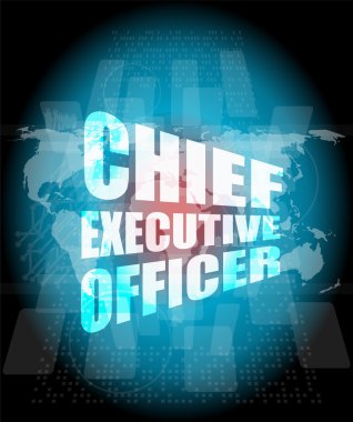 Dijital dokunmatik ekranda yönetici kelimesi