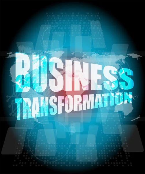 Business transformation ord på pekskärm gränssnitt — Stockfoto