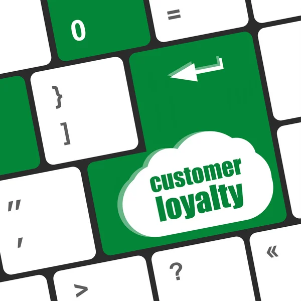 Knap tastatur nøgle med kundeloyalitet ord - Stock-foto