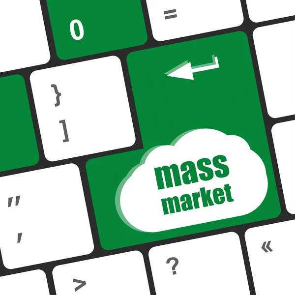 Marketing concept: computer keyboard keys with word Mass Market — Stock Photo, Image