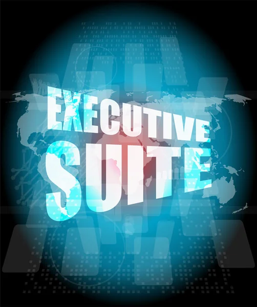 Suite executive, interfaccia hi tecnologia, touch screen — Foto Stock