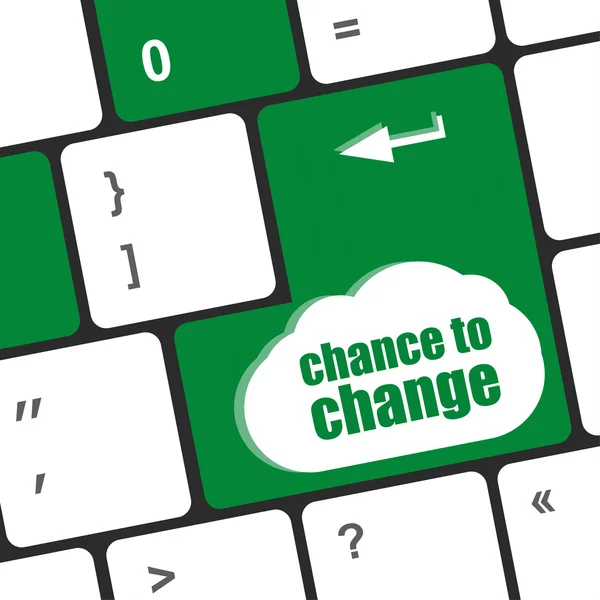 Chance to change key on keyboard showing business success — Stock Photo, Image