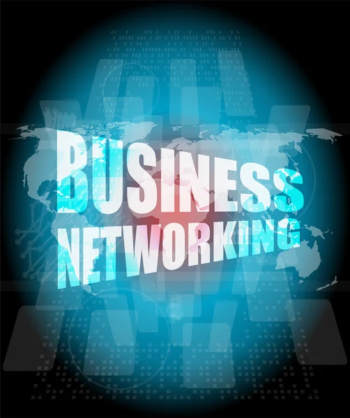 Icona di business networking sullo schermo digitale — Foto Stock