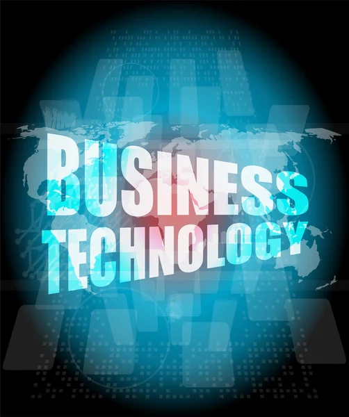 Концепция управления: слова бизнес-технологий на цифровом экране — стоковое фото