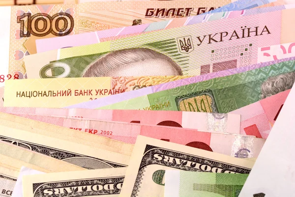 欧洲货币，乌克兰货币 — 图库照片