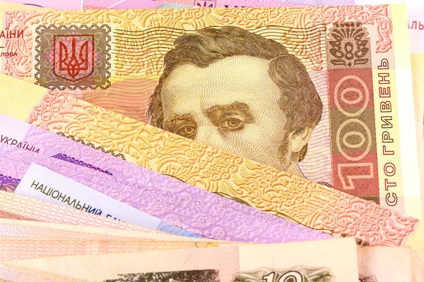 European money, ukrainian money — Stock Photo, Image