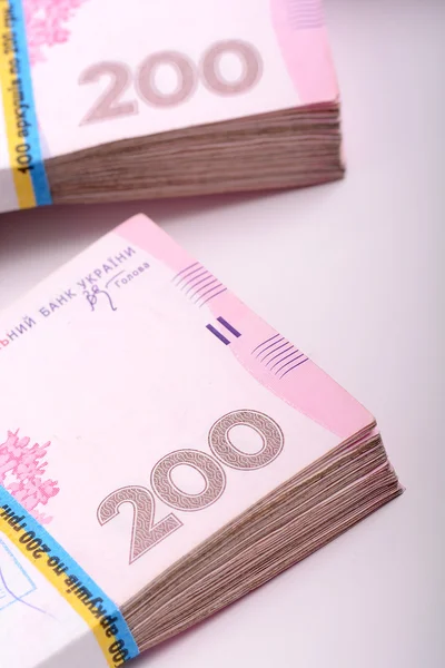 乌克兰的钱，桩乌克兰格里夫纳 — 图库照片