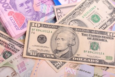 İki önemli para birimi - ABD Doları Euro 'ya karşı