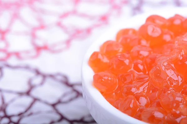 Caviar rojo de cerca —  Fotos de Stock