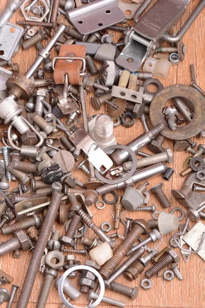 Different screws and other parts, close up — Stock Photo, Image