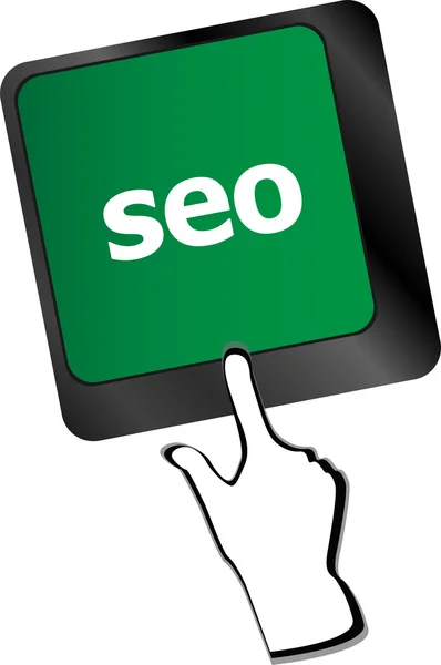 SEO knop op het toetsenbord. Business concept vector — Stockvector