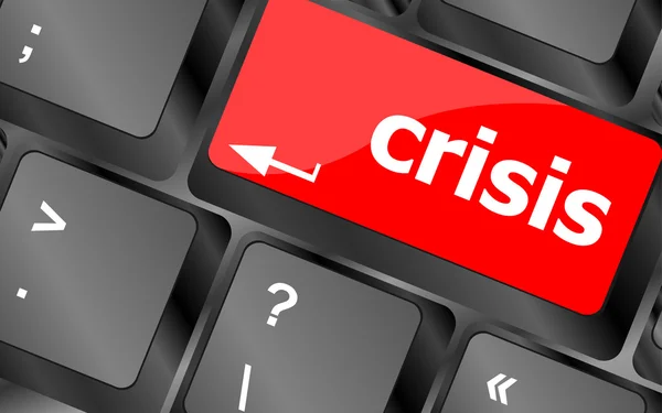 Chave de gerenciamento de risco de crise mostrando vetor conceito de seguro de negócios — Vetor de Stock