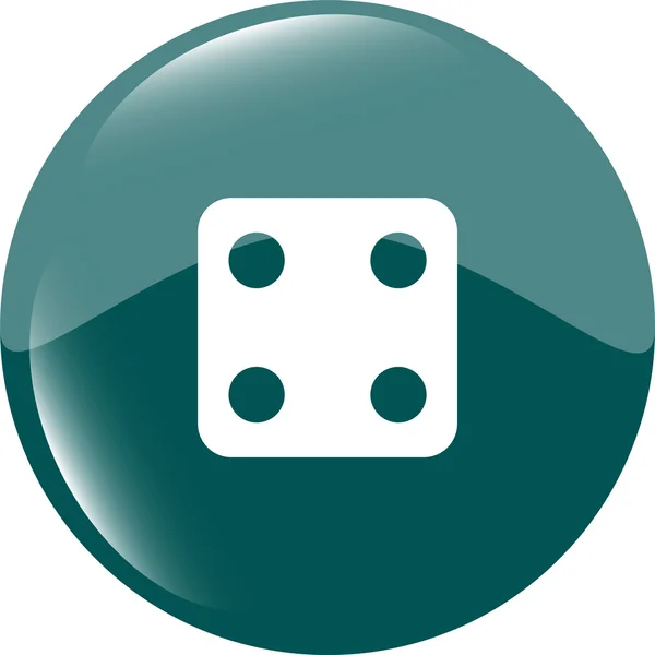 Icono de signo de Dices. Juego de casino símbolo. Web icono botón vector — Vector de stock