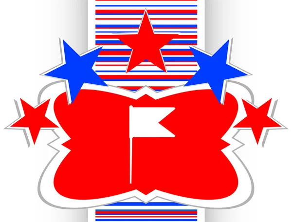 Σημαία σημάδι web κουμπί εικονίδιο διάνυσμα — Διανυσματικό Αρχείο