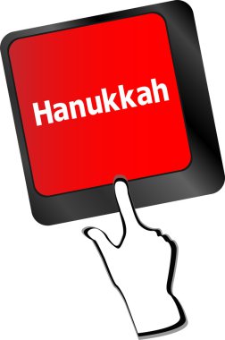 klavye anahtar hanukkah söz ile vektör