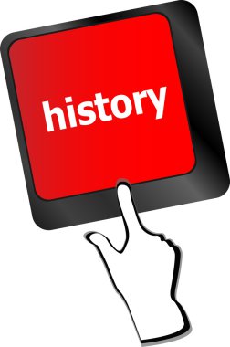 Vektör laptop klavye ve anahtar Tarih