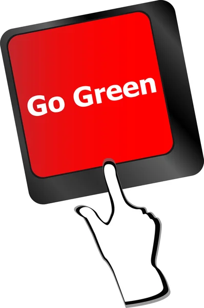 Bir klavye ile bir anahtar Go Green vektör okuma — Stok Vektör