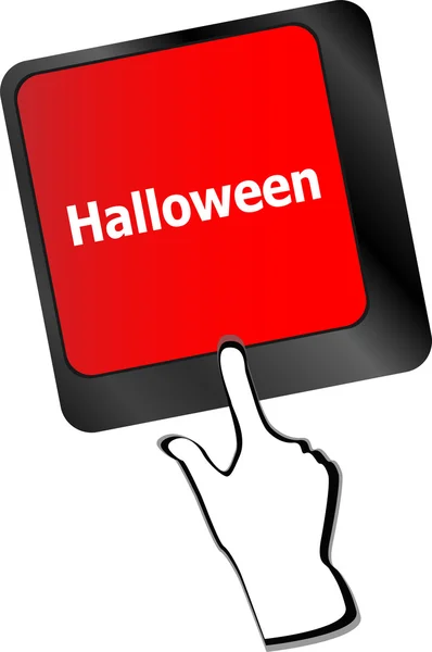 Chave de Halloween em teclas de teclado de computador vetor isolado — Vetor de Stock