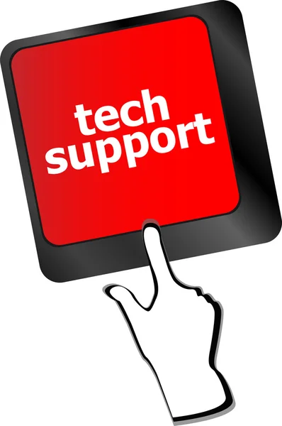主要ハイテク サポート ベクトルとパソコン キーボード — ストックベクタ