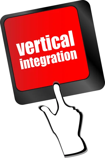 Teclado de ordenador con vector de palabras de integración vertical — Archivo Imágenes Vectoriales