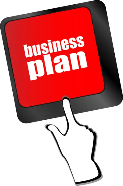 Business plan pulsante sulla tastiera del computer tasto vettoriale — Vettoriale Stock