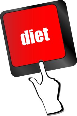 Sağlık Diyet düğmesini bilgisayar pc klavye vektör