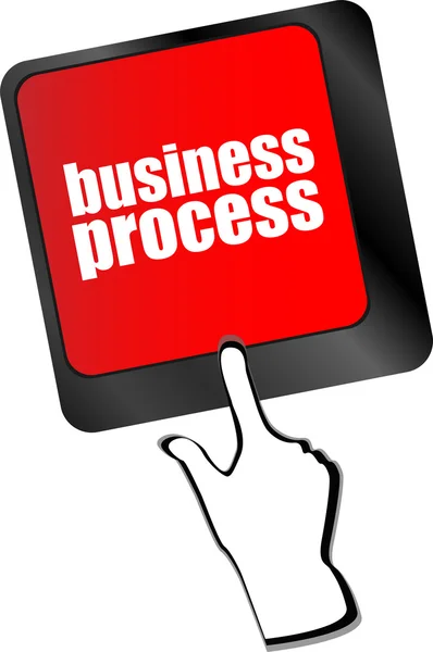 Toets op het toetsenbord met de knoop van het proces business, business concept vector — Stockvector