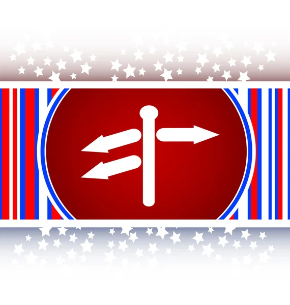 Crossroads signo en el botón web aislado en el vector blanco — Vector de stock