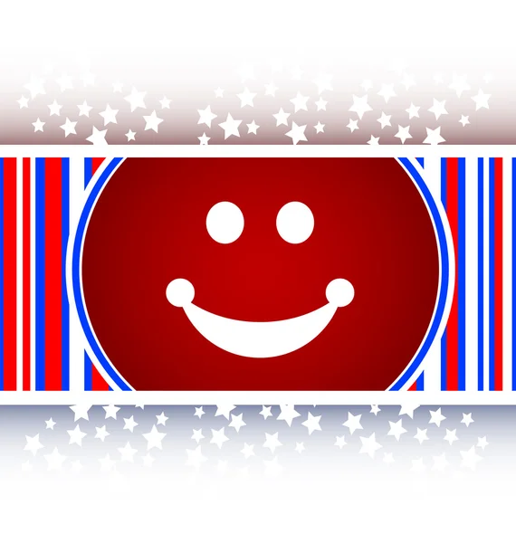 Sonrisa icono brillante botón vector — Vector de stock