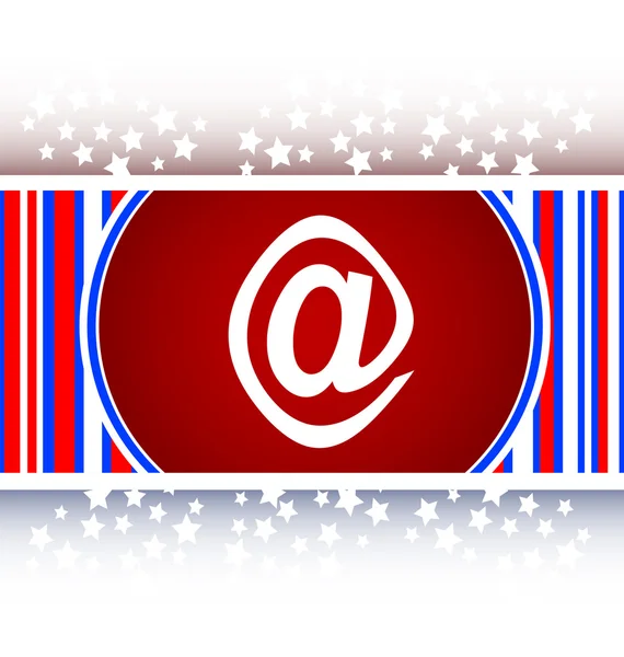 E-posta simgesi parlak düğme bileşeni — Stok Vektör