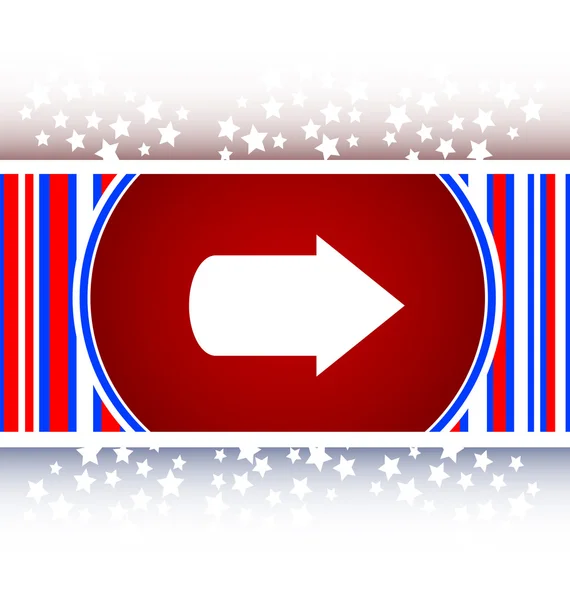 Icono de flecha botón web aislado en el vector blanco — Vector de stock