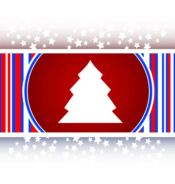 Bouton avec arbre de Noël dessus — Image vectorielle