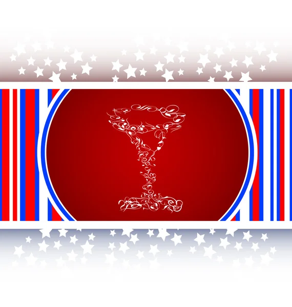 Icono de copa de champán en el botón de Internet aislado en blanco — Archivo Imágenes Vectoriales