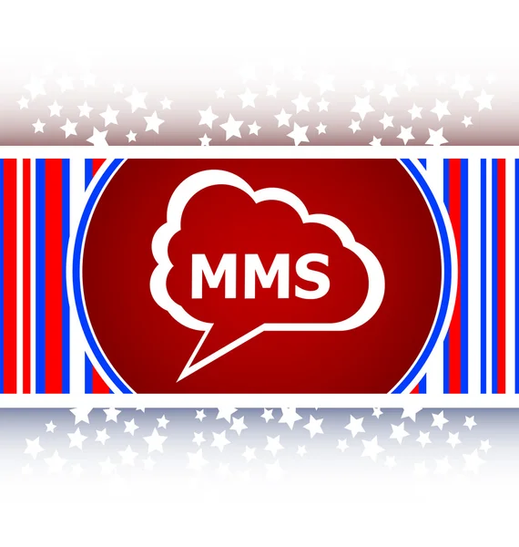 MMS glanzend web pictogram geïsoleerd op witte achtergrond — Stockvector