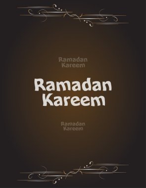 Ramazan Kareem. Müslüman kutsal ay kompozisyon yazı.