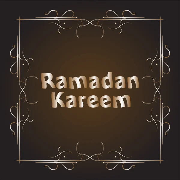 Semester illustration av Ramadan Kareem Label. bokstavs komposition för den muslimska heliga månaden — Stockfoto