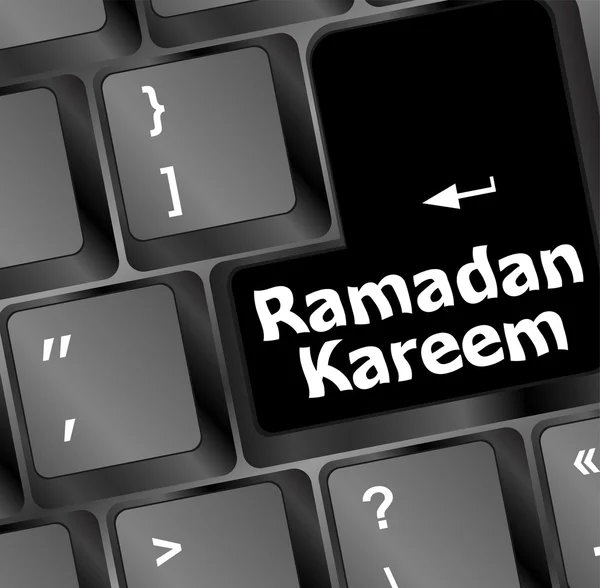 Computer keyboard with ramadan kareem word on it — Stock Photo, Image