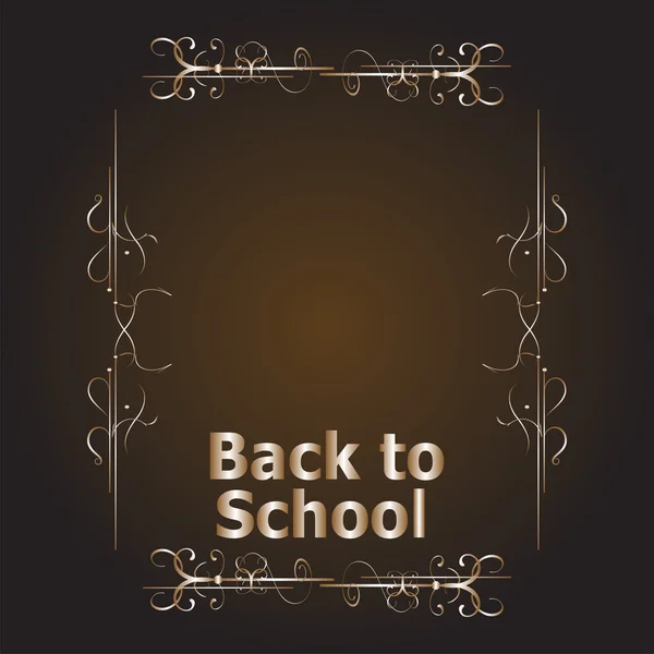 Back to school calligraphic designs, retro style elements, typographic and education concept — Stock Photo, Image