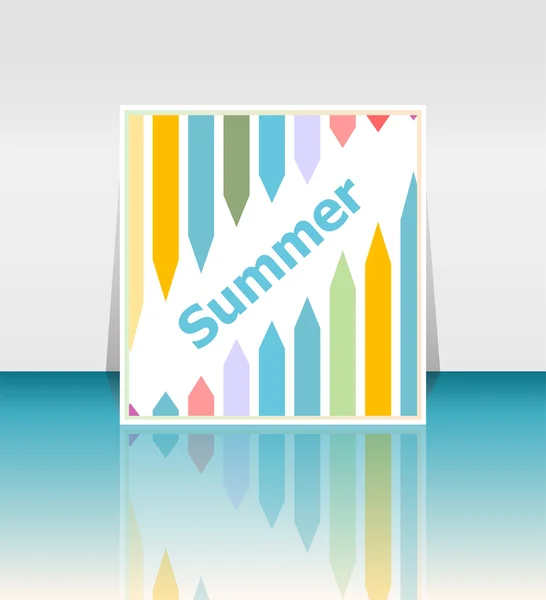 Summer poster. summer background. Effects poster, frame. Happy holidays card, Enjoy your summer — Stock Photo, Image