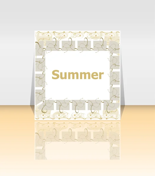 Bonjour affiche d'été. fond d'été. Affiche effets, cadre. Bonne carte de vacances, bonne carte de vacances. Profitez de votre été . — Photo