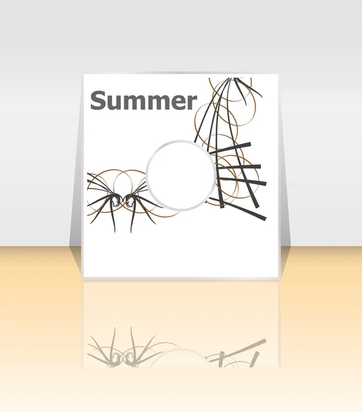 안녕하세요 여름 포스터. 여름 배경입니다. 포스터 효과, 프레임입니다. 해피 홀리데이 카드, 행복 한 휴가 카드. 당신의 여름을 즐길 수. — 스톡 사진