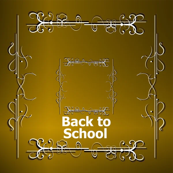 Back to school calligraphic designs, retro style elements, typographic and education concept — Stock Photo, Image