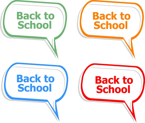 Back to school. Design elements, speech bubble for the text isolated on white, education concept — Stock Photo, Image