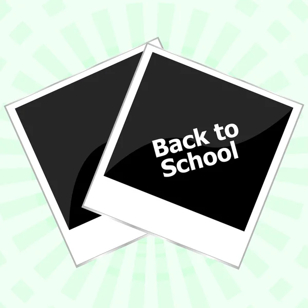 Photo frame with back to school words — Stock Photo, Image