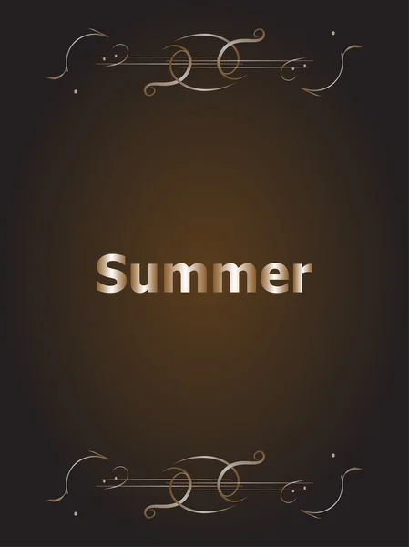 Elementen voor zomer kalligrafische ontwerpen. Vintage ornamenten. alle voor de zomervakantie — Stockfoto