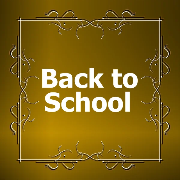 Back to School Calligraphic Designs, Retro Style Elements, Vintage Ornaments — Stock Photo, Image