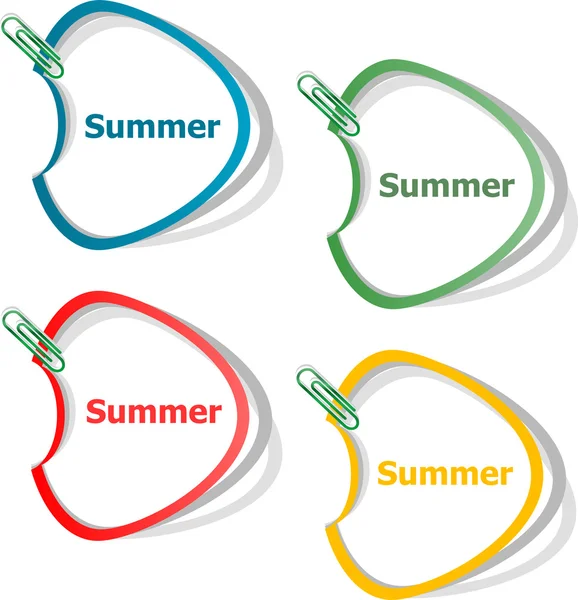 Word summer concept on button. Banner, web button or message for online web site, presentation or application — Stock Photo, Image