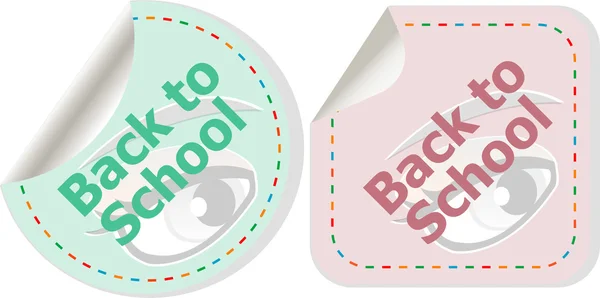 Terug naar school pictogram. Internet knop. Onderwijs concept — Stockfoto