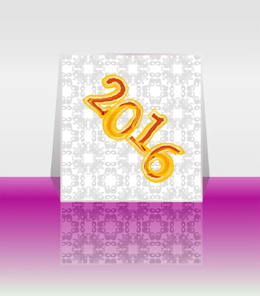 2016 nuevo año signo en fondo abstracto, juego de tarjetas de invitación — Foto de Stock